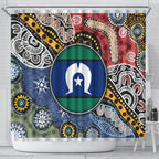 Torest Trait Islands Mix Aboriginal Pattern Shower Curtain