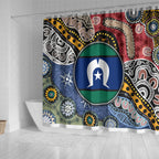 Torest Trait Islands Mix Aboriginal Pattern Shower Curtain