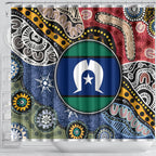 Torest Trait Islands Mix Aboriginal Pattern Shower Curtain
