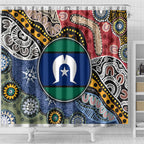 Torest Trait Islands Mix Aboriginal Pattern Shower Curtain
