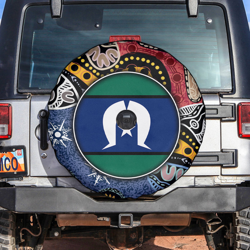 Torest Trait Islands Mix Aboriginal Pattern Spare Tire Cover