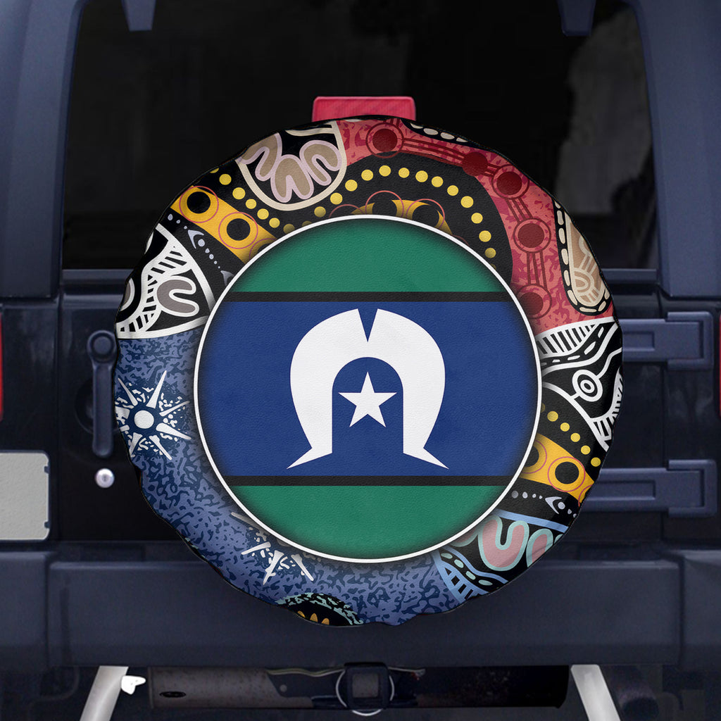 Torest Trait Islands Mix Aboriginal Pattern Spare Tire Cover