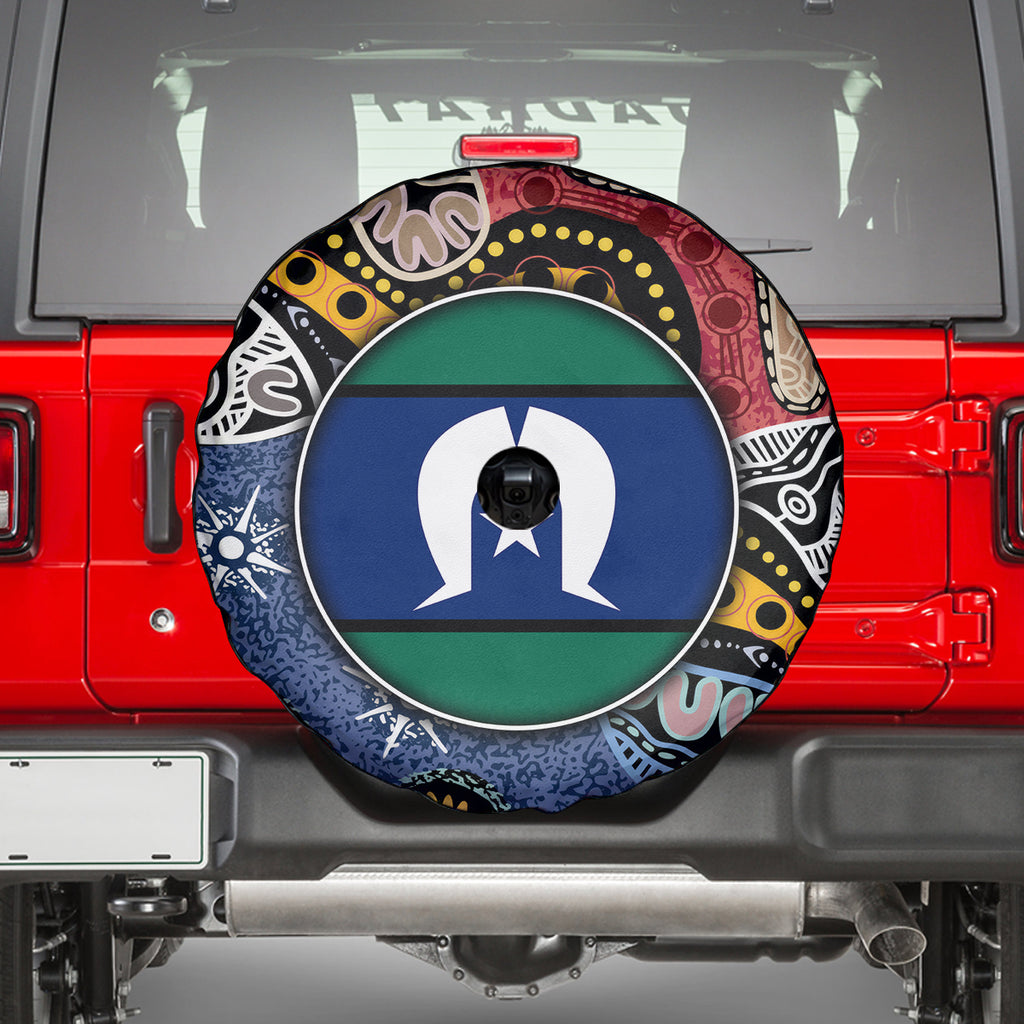 Torest Trait Islands Mix Aboriginal Pattern Spare Tire Cover