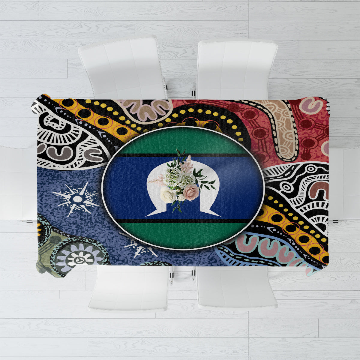 Torest Trait Islands Mix Aboriginal Pattern Tablecloth
