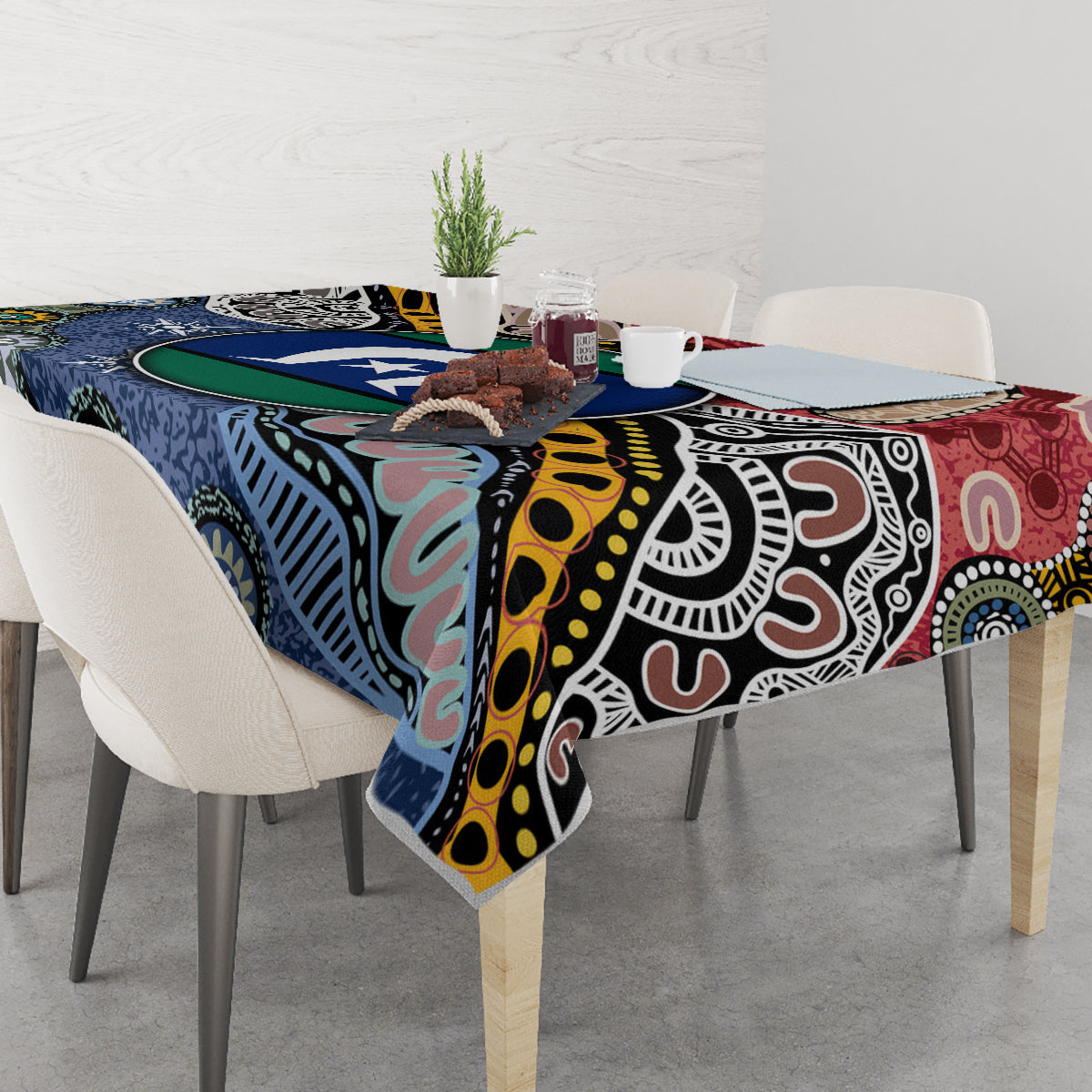 Torest Trait Islands Mix Aboriginal Pattern Tablecloth