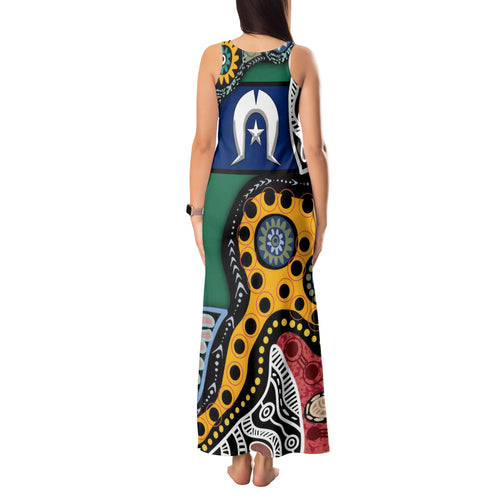 Torest Trait Islands Mix Aboriginal Pattern Tank Maxi Dress