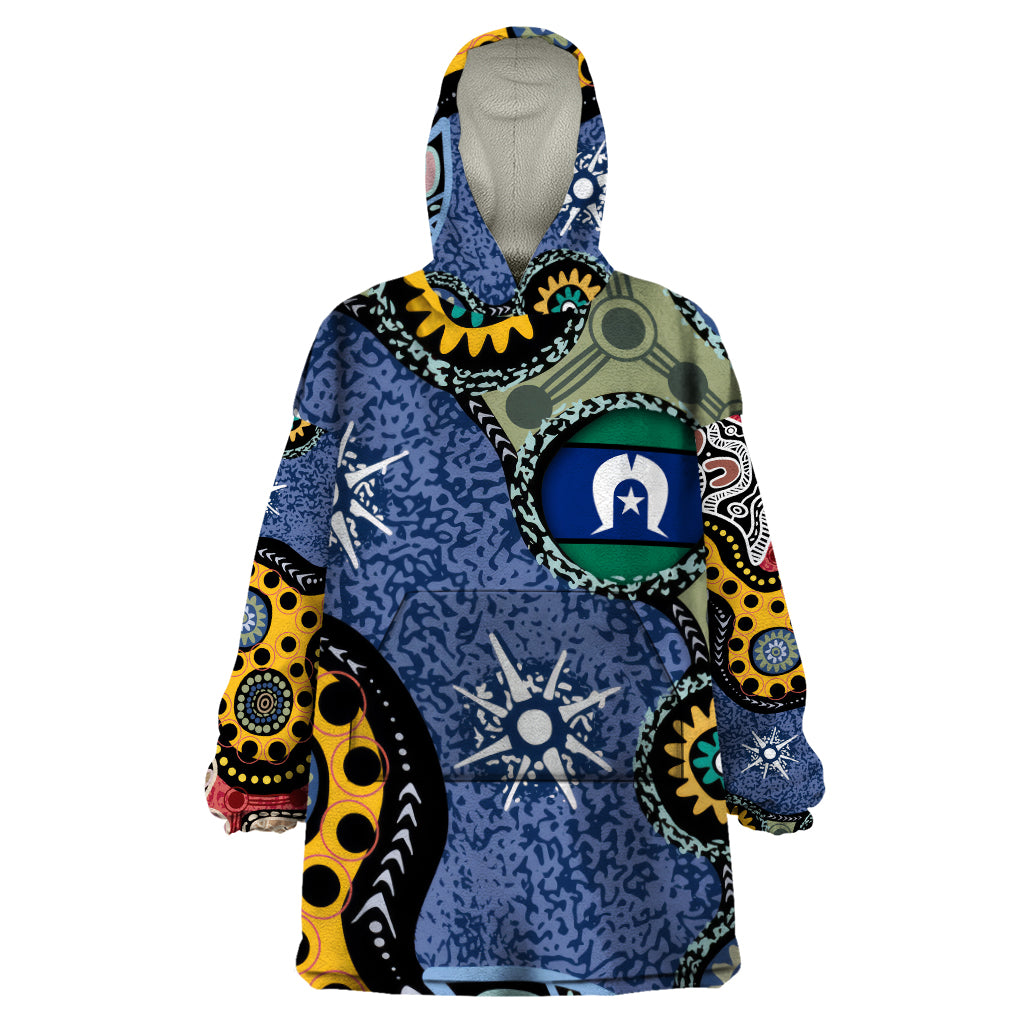 Torest Trait Islands Mix Aboriginal Pattern Wearable Blanket Hoodie