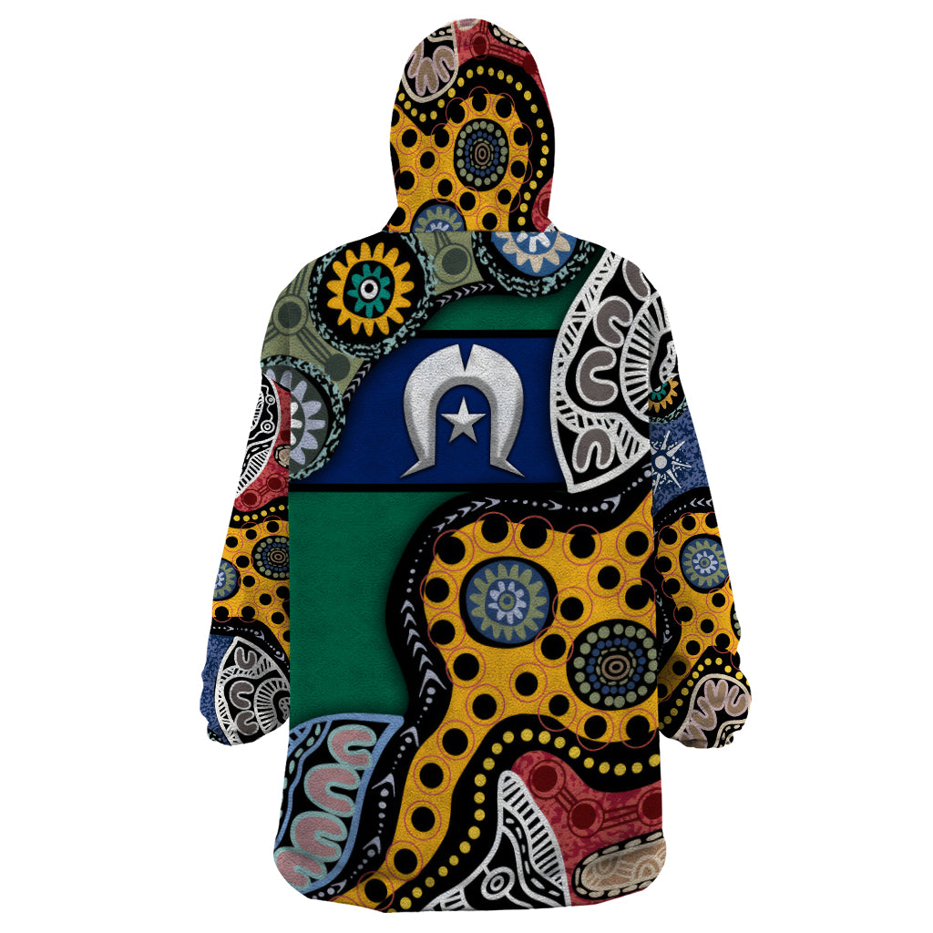 Torest Trait Islands Mix Aboriginal Pattern Wearable Blanket Hoodie