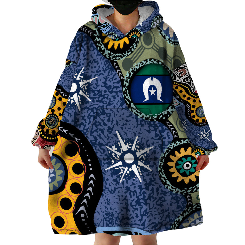 Torest Trait Islands Mix Aboriginal Pattern Wearable Blanket Hoodie