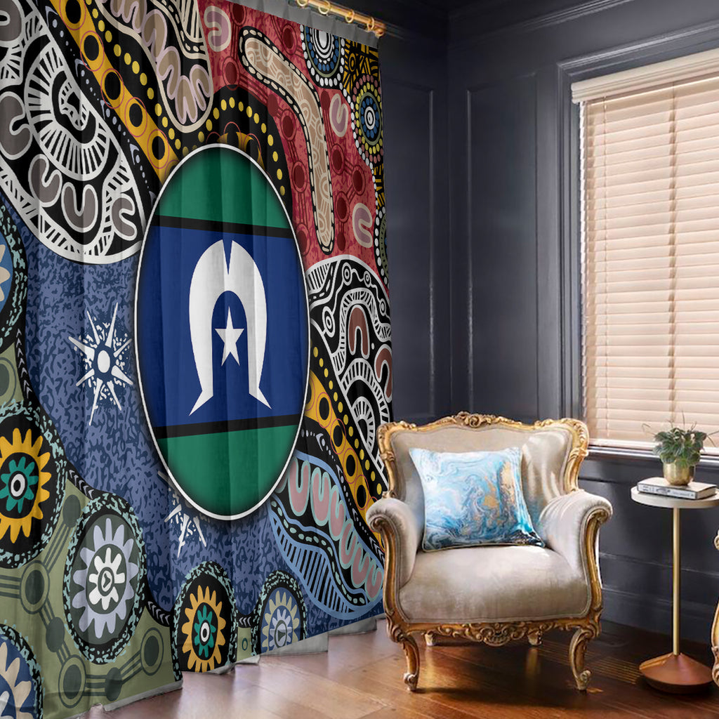 Torest Trait Islands Mix Aboriginal Pattern Window Curtain