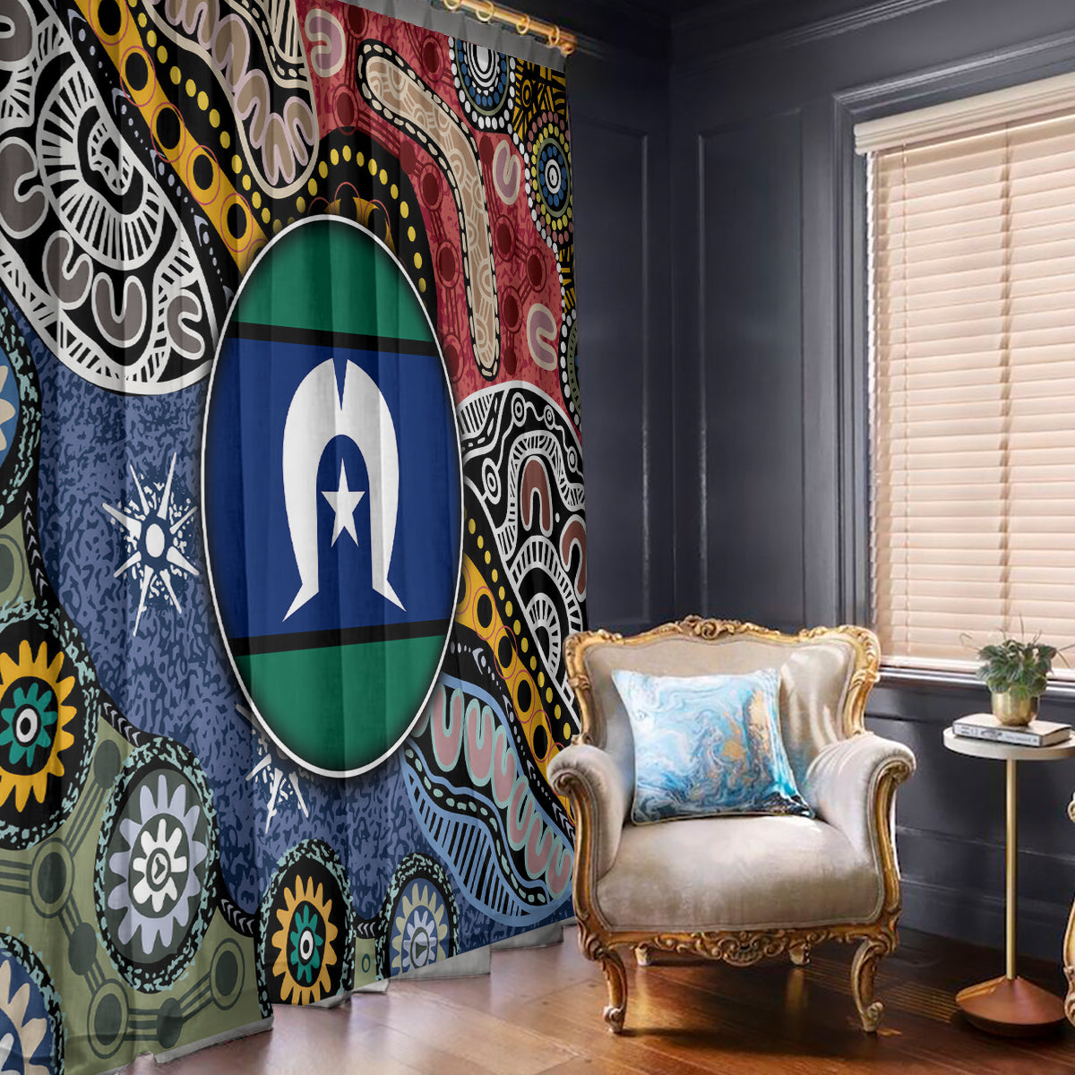 Torest Trait Islands Mix Aboriginal Pattern Window Curtain