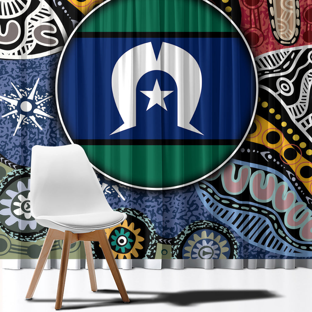 Torest Trait Islands Mix Aboriginal Pattern Window Curtain