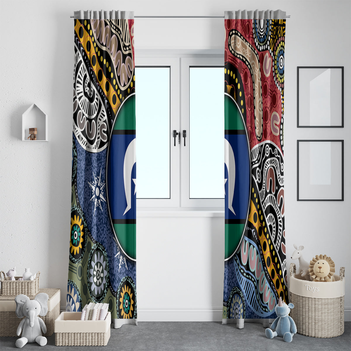 Torest Trait Islands Mix Aboriginal Pattern Window Curtain