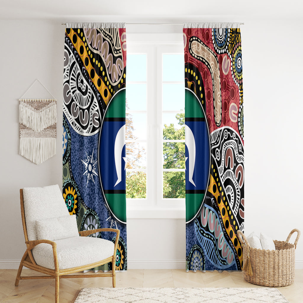 Torest Trait Islands Mix Aboriginal Pattern Window Curtain