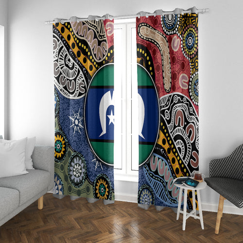Torest Trait Islands Mix Aboriginal Pattern Window Curtain