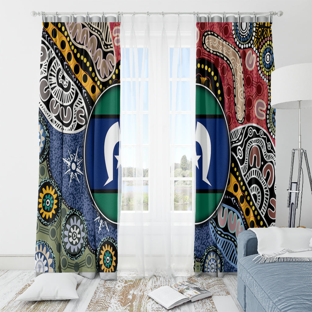 Torest Trait Islands Mix Aboriginal Pattern Window Curtain