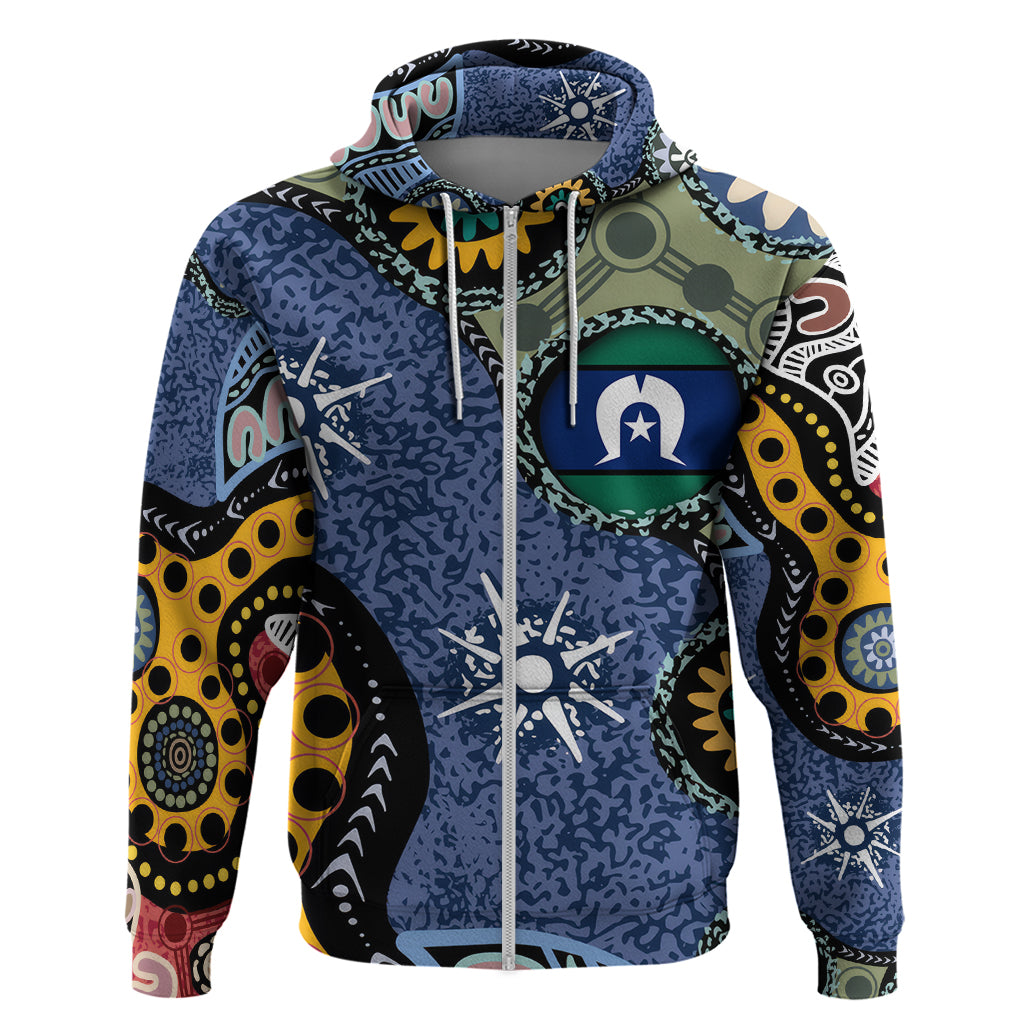 Torest Trait Islands Mix Aboriginal Pattern Zip Hoodie
