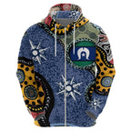 Torest Trait Islands Mix Aboriginal Pattern Zip Hoodie