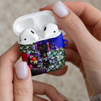 Personalized Adelaide Crow Football AirPods Case Tropical Hibiscus Flowers - Pacific Fusion Style