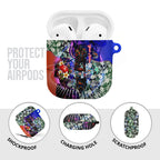 Personalized Adelaide Crow Football AirPods Case Tropical Hibiscus Flowers - Pacific Fusion Style