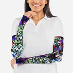 Personalized Adelaide Crow Football Arm Sleeves Tropical Hibiscus Flowers - Pacific Fusion Style