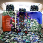 Personalized Adelaide Crow Football Back Car Seat Cover Tropical Hibiscus Flowers - Pacific Fusion Style