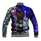 Personalized Adelaide Crow Football Baseball Jacket Tropical Hibiscus Flowers - Pacific Fusion Style
