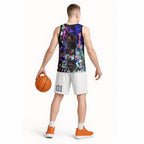 Personalized Adelaide Crow Football Basketball Jersey Tropical Hibiscus Flowers - Pacific Fusion Style