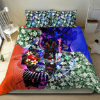 Personalized Adelaide Crow Football Bedding Set Tropical Hibiscus Flowers - Pacific Fusion Style