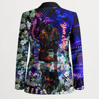 Personalized Adelaide Crow Football Blazer Tropical Hibiscus Flowers - Pacific Fusion Style