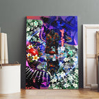 Personalized Adelaide Crow Football Canvas Wall Art Tropical Hibiscus Flowers - Pacific Fusion Style