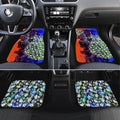 Personalized Adelaide Crow Football Car Mats Tropical Hibiscus Flowers - Pacific Fusion Style