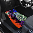 Personalized Adelaide Crow Football Car Mats Tropical Hibiscus Flowers - Pacific Fusion Style