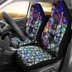 Personalized Adelaide Crow Football Car Seat Cover Tropical Hibiscus Flowers - Pacific Fusion Style