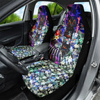 Personalized Adelaide Crow Football Car Seat Cover Tropical Hibiscus Flowers - Pacific Fusion Style