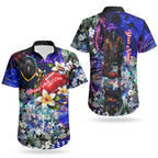 Personalized Adelaide Crow Football Couples Matching Off Shoulder Maxi Dress and Hawaiian Shirt Tropical Hibiscus Flowers - Pacific Fusion Style