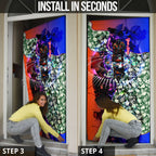 Personalized Adelaide Crow Football Door Cover Tropical Hibiscus Flowers - Pacific Fusion Style