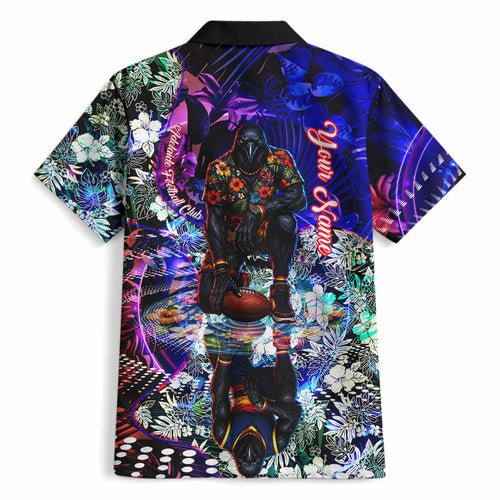 Personalized Adelaide Crow Football Hawaiian Shirt Tropical Hibiscus Flowers - Pacific Fusion Style