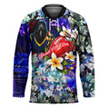 Personalized Adelaide Crow Football Hockey Jersey Tropical Hibiscus Flowers - Pacific Fusion Style