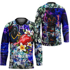 Personalized Adelaide Crow Football Hockey Jersey Tropical Hibiscus Flowers - Pacific Fusion Style