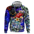 Personalized Adelaide Crow Football Hoodie Tropical Hibiscus Flowers - Pacific Fusion Style