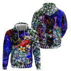 Personalized Adelaide Crow Football Hoodie Tropical Hibiscus Flowers - Pacific Fusion Style