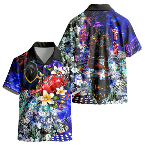 Personalized Adelaide Crow Football Kid Hawaiian Shirt Tropical Hibiscus Flowers - Pacific Fusion Style