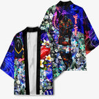 Personalized Adelaide Crow Football Kimono Tropical Hibiscus Flowers - Pacific Fusion Style