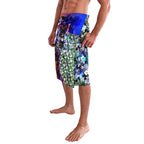 Personalized Adelaide Crow Football Lavalava Tropical Hibiscus Flowers - Pacific Fusion Style