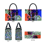 Personalized Adelaide Crow Football Leather Bag Tropical Hibiscus Flowers - Pacific Fusion Style