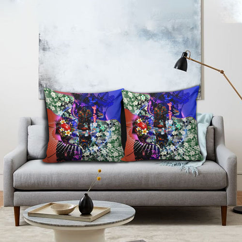 Personalized Adelaide Crow Football Pillow Cover Tropical Hibiscus Flowers - Pacific Fusion Style