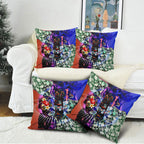 Personalized Adelaide Crow Football Pillow Cover Tropical Hibiscus Flowers - Pacific Fusion Style
