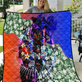 Personalized Adelaide Crow Football Quilt Tropical Hibiscus Flowers - Pacific Fusion Style