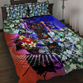 Personalized Adelaide Crow Football Quilt Bed Set Tropical Hibiscus Flowers - Pacific Fusion Style